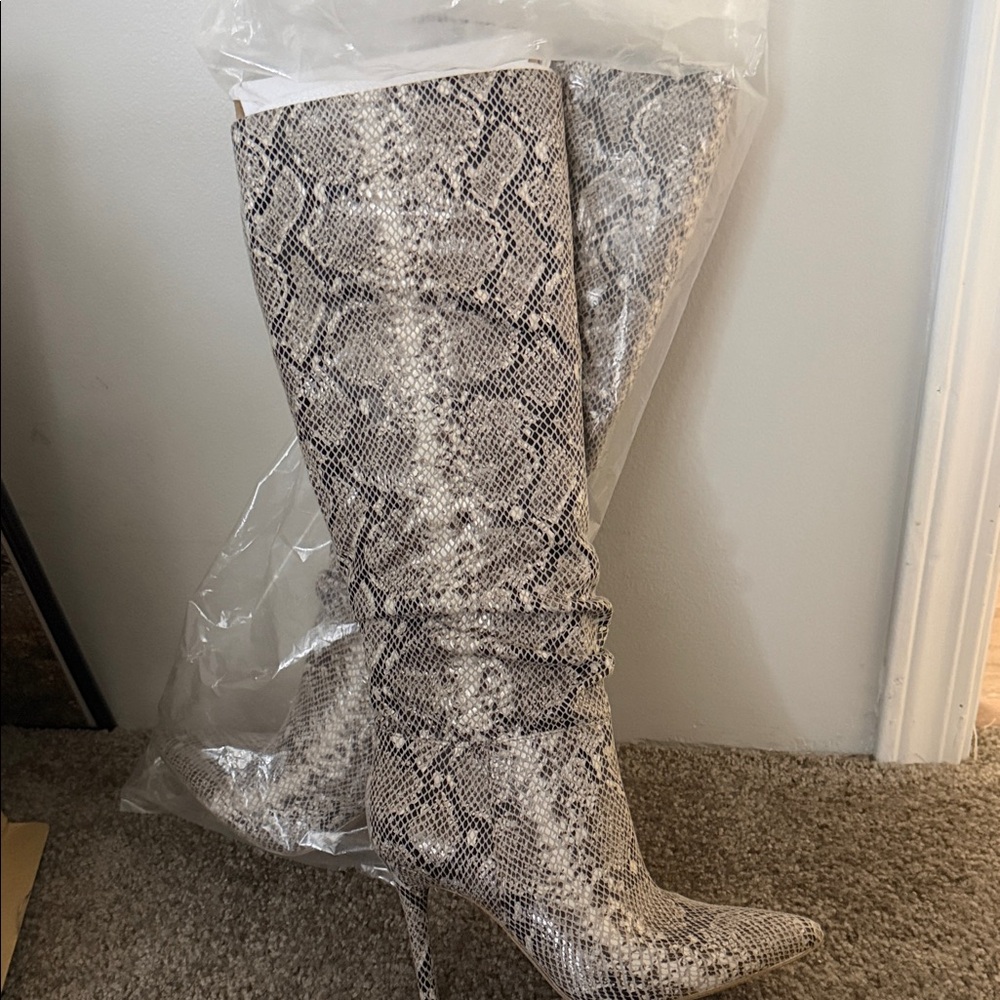 Jessica Simpson Python Print Heeled Boots